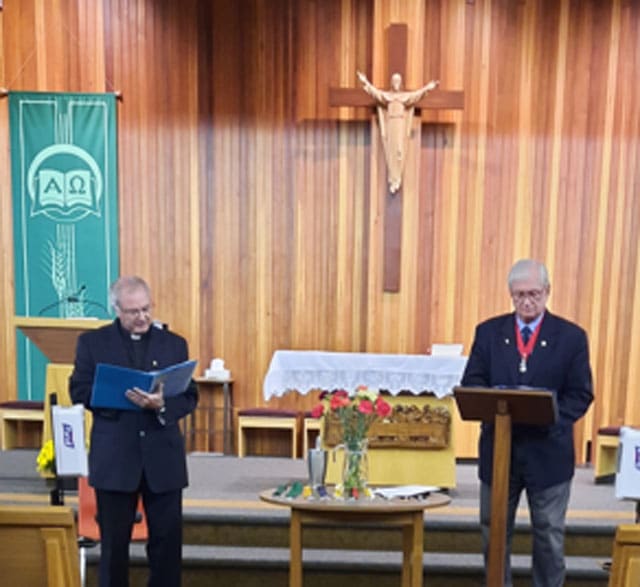Fr. Brian & DD Jim Stoffel commence Installation