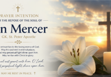 Prayer Intention Ian Mercer St Peter the Apostle